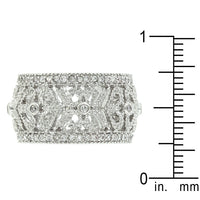 Filigree Crest Pavé Eternity Ring