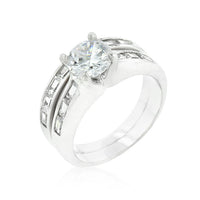 Rhodium Stackable Ring Set