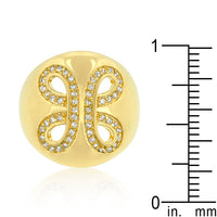 Golden Ribbon Cocktail Ring