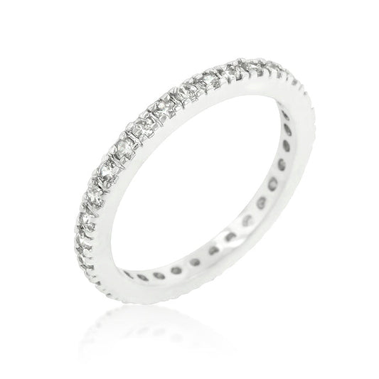 Delicate Cubic Zirconia Eternity Ring