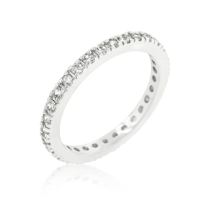 Delicate Cubic Zirconia Eternity Ring