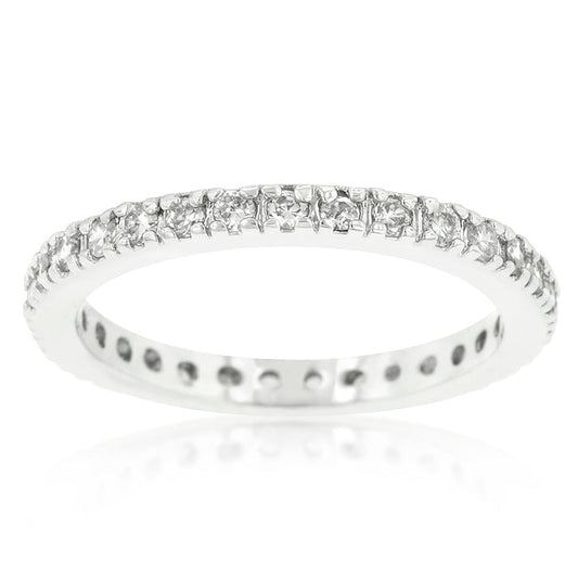 Delicate Cubic Zirconia Eternity Ring