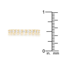 Goldtone Cubic Zirconia Eternity Band