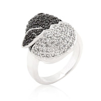 Black and White Baby Chick Cubic Zirconia Ring