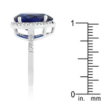 Sapphire Cubic Zirconia Pear Drop Ring