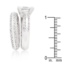 Round Cut Pave Cubic Zirconia Ring Set