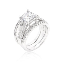 Princess Cut Triple Bridal Set