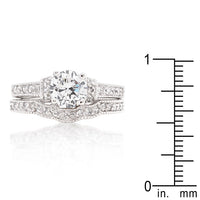 Art Deco Round Cut Bridal Set