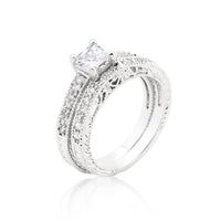 Princess Cut Filigree Bridal Set