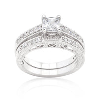 Princess Cut Filigree Bridal Set