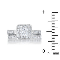 Art Deco Princess Cut Triple Bridal Set