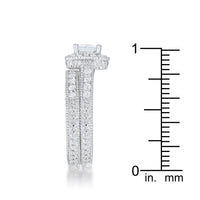 Art Deco Princess Cut Triple Bridal Ring