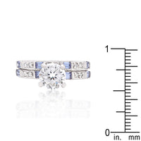Tanzanite and Clear Cubic Zirconia Ring Set