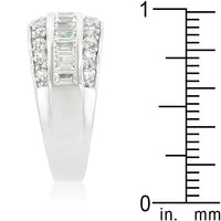 Three-Row Cubic Zirconia Band