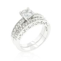 Filigree Engagement Ring Set