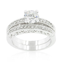Filigree Engagement Ring Set