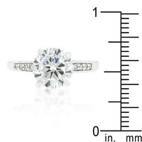 Contemporary Engagement Ring with Large Cubic Zirconia