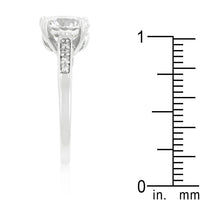 Contemporary Engagement Ring with Large Cubic Zirconia