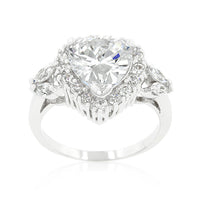 Heart Halo Engagement Ring