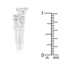Engagement Ring with Large Cubic Zirconia Center