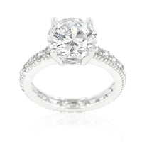 Micro-Pave Cubic Zirconia Engagement Ring