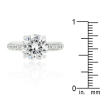 Micro-Pave Cubic Zirconia Engagement Ring