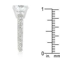 Micro-Pave Cubic Zirconia Engagement Ring