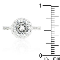 Royal Crest Filigree Ring with Cubic Zirconia