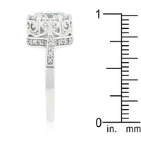 Royal Crest Filigree Ring with Cubic Zirconia