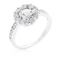 Bella Birthstone Engagement Ring, Clear