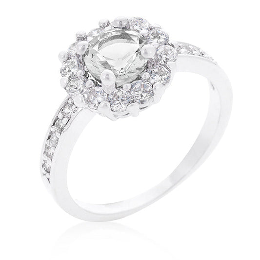 Bella Clear Birthstone Engagement Ring