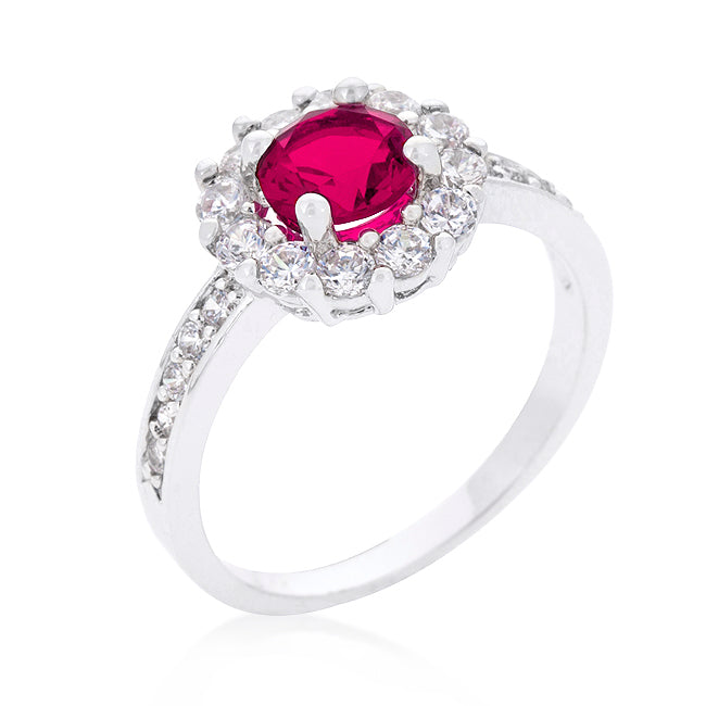 Bella Pink Birthstone Engagement Ring