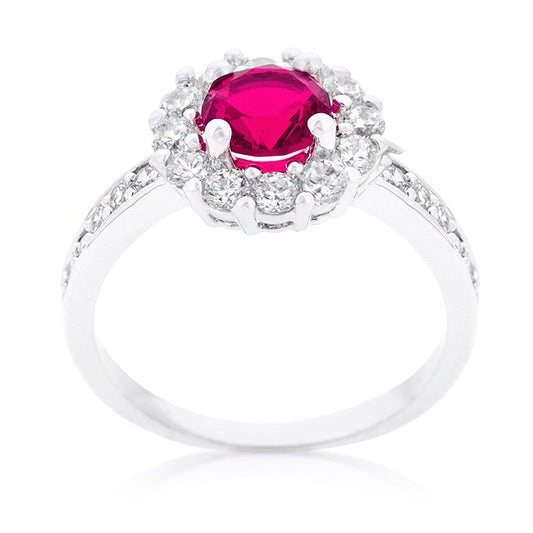 Bella Pink Birthstone Engagement Ring