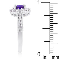 Lavender Halo Engagement Ring