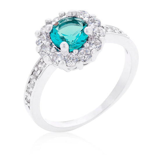 Bella Blue Birthstone Engagement Ring