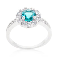 Bella Blue Birthstone Engagement Ring