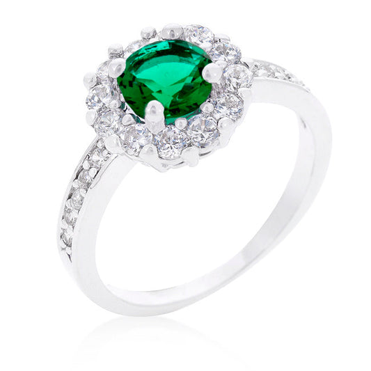Bella Green Birthstone Engagement Ring