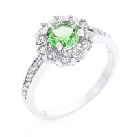 Bella Green Birthstone Engagement Ring