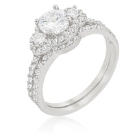 Fancy Rhodium Wedding Set