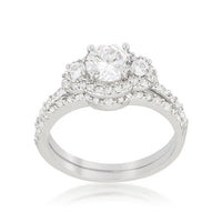 Fancy Rhodium Wedding Set
