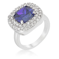 Lavender Cushion Micropave Cocktail Ring