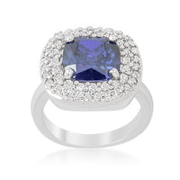 Lavender Cushion Micropave Cocktail Ring