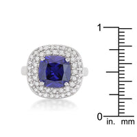 Lavender Cushion Micropave Cocktail Ring