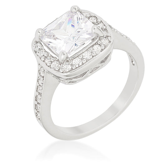 Halo Cushion Cut Engagement Ring