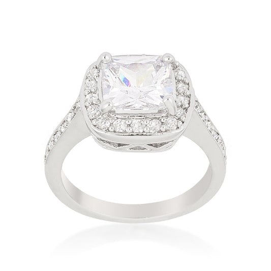 Halo Cushion Cut Engagement Ring