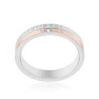 Two-Tone Inspiration Band Ring with Cubic Zirconia