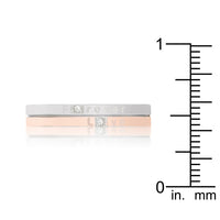 Two-Tone Inspiration Band Ring with Cubic Zirconia