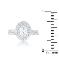 Oval Cubic Zirconia Ring Set