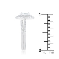 Oval Three-Stone Wedding Ring Set