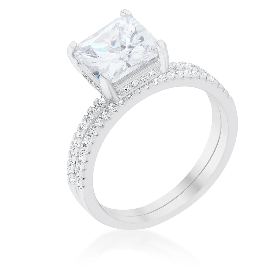 Princess Solitaire Ring Set